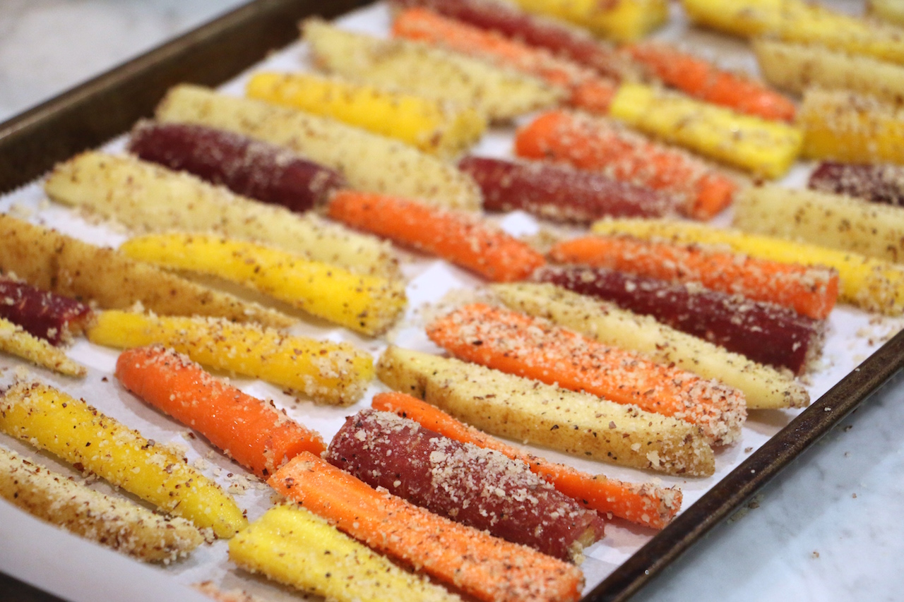 TriColor Garlic + Parmesan Carrot Fries Whitney E. RD