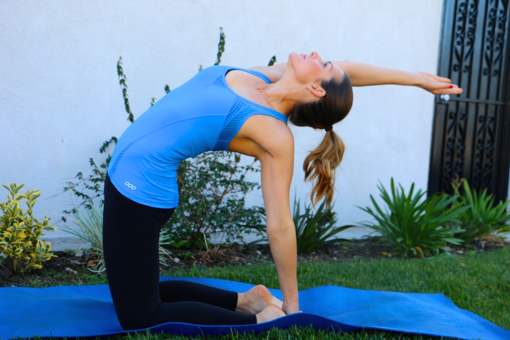 reaching-camel-pose-yoga-for-cramps