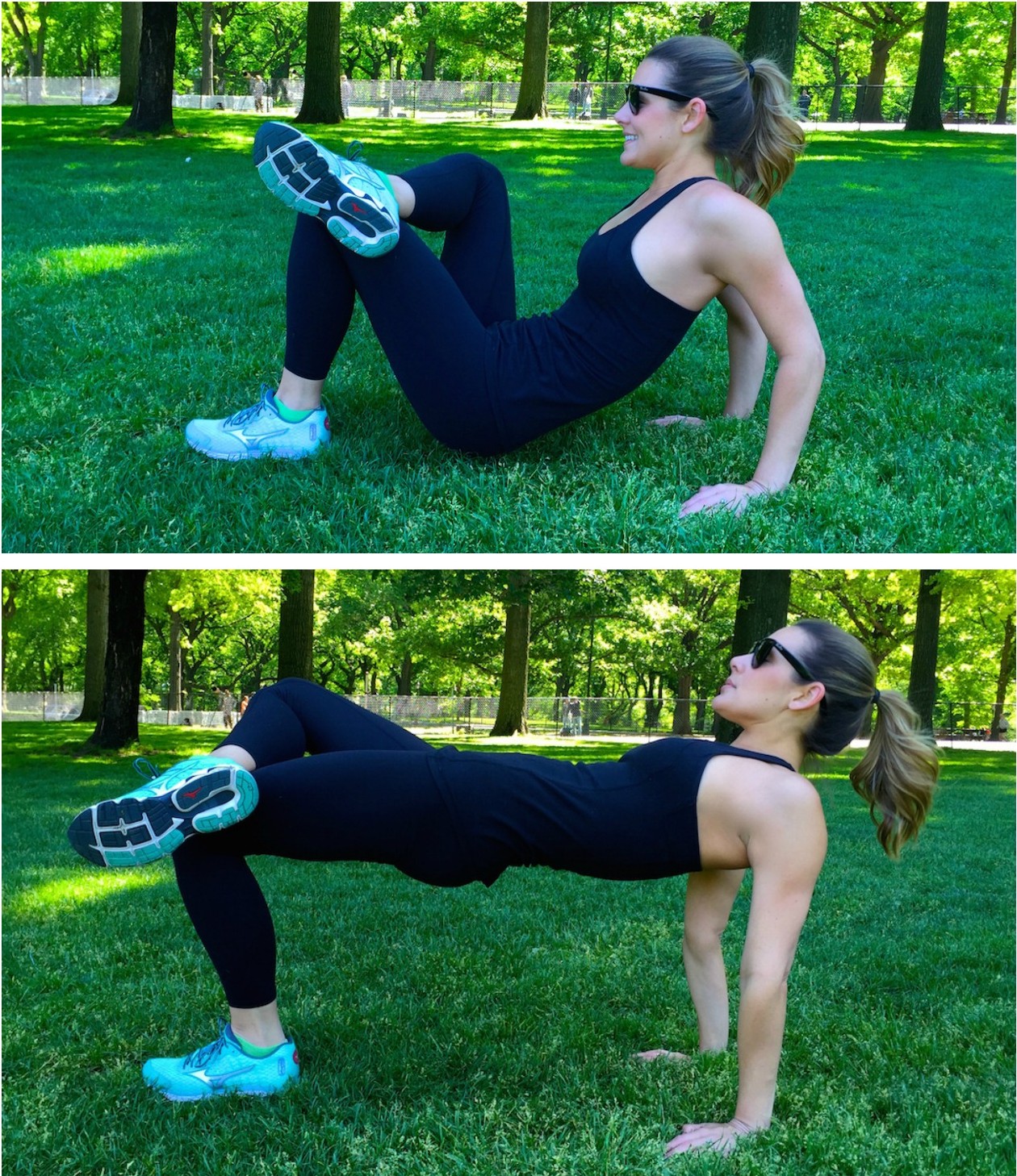 A 7Minute Leg + Butt Circuit Workout in Central Park Whitney E. RD