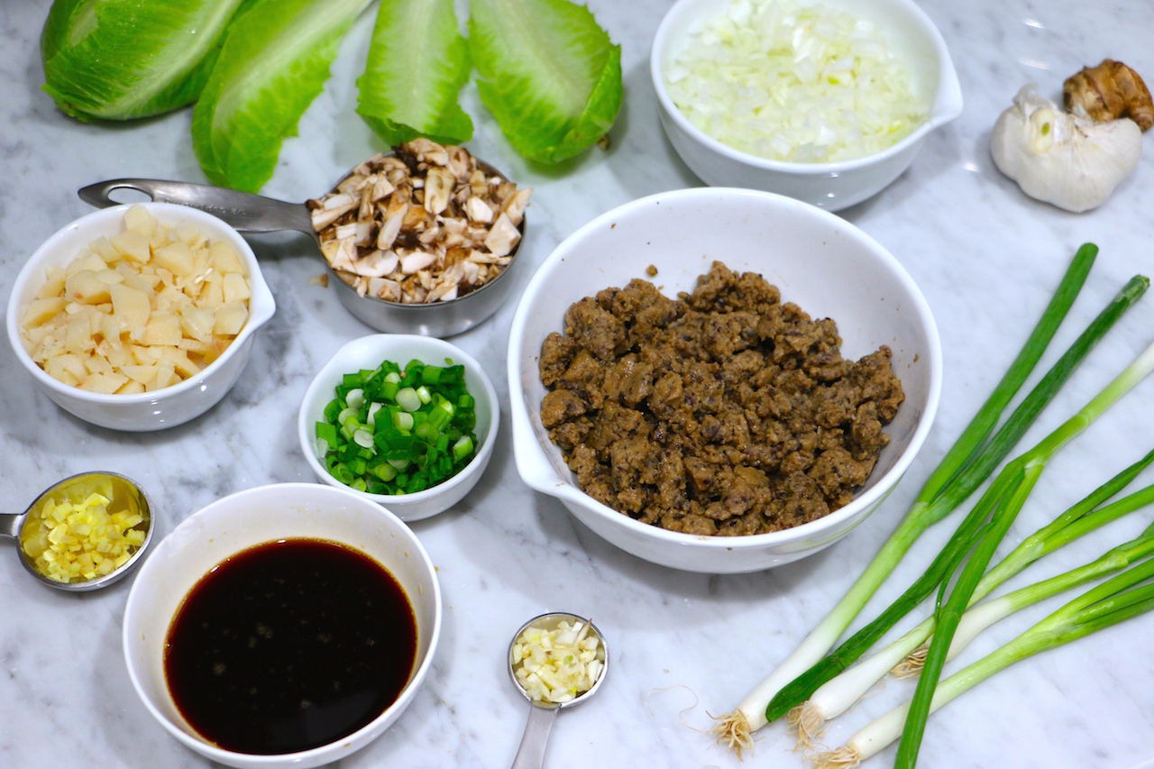 vegan-chicken-lettuce-wrap-ingredients