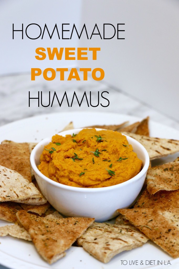 Homemade Sweet Potato Hummus Recipe - quick, easy + delicious!