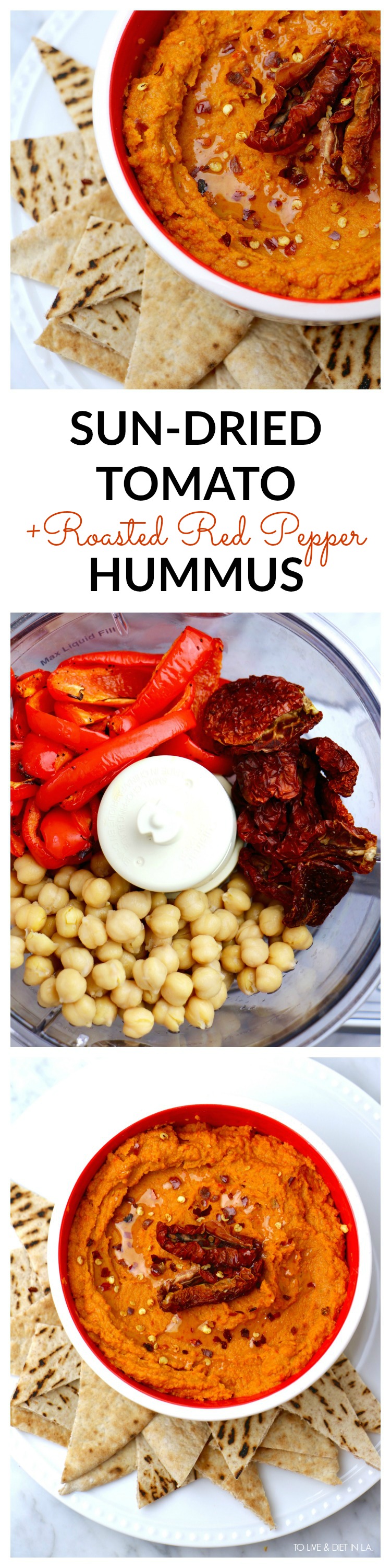 Roasted Red Pepper + Sun Dried Tomato Hummus