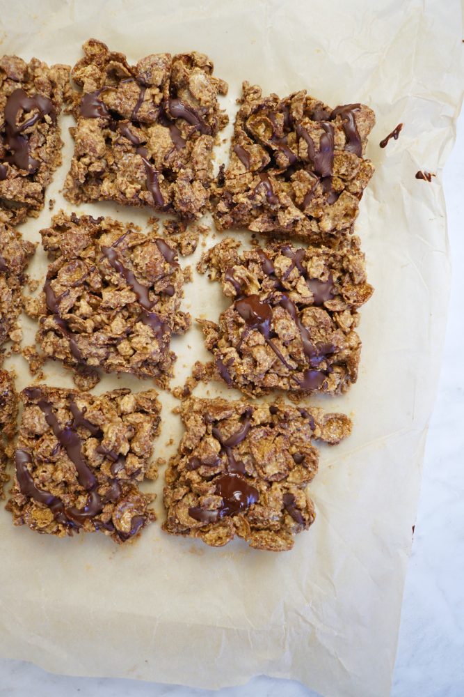 3Ingredient Peanut Butter Chocolate Cereal Bars Whitney E. RD