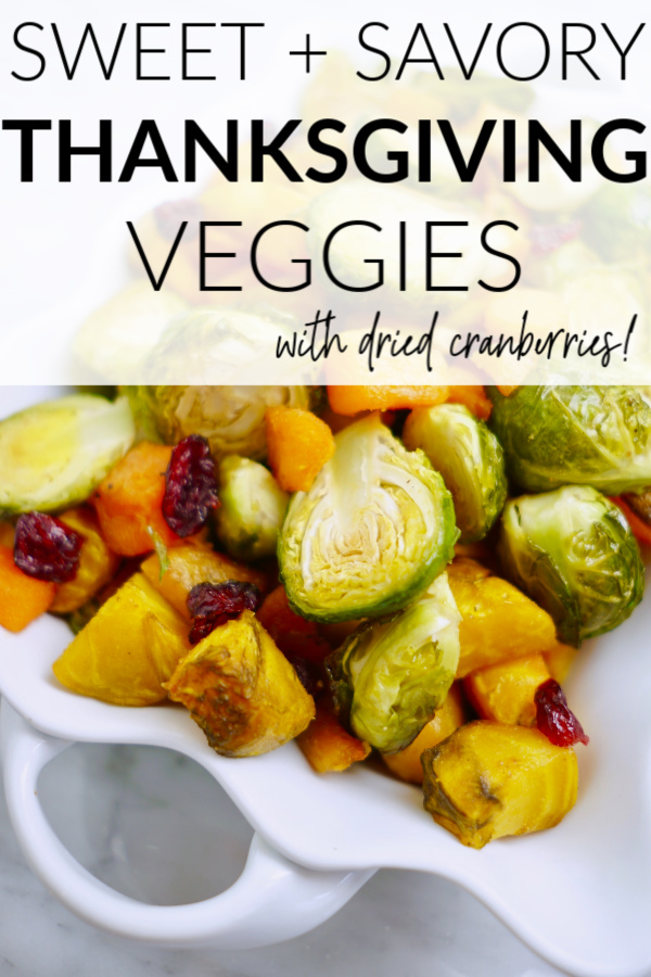 sweet and savory thanksgiving veggies pin