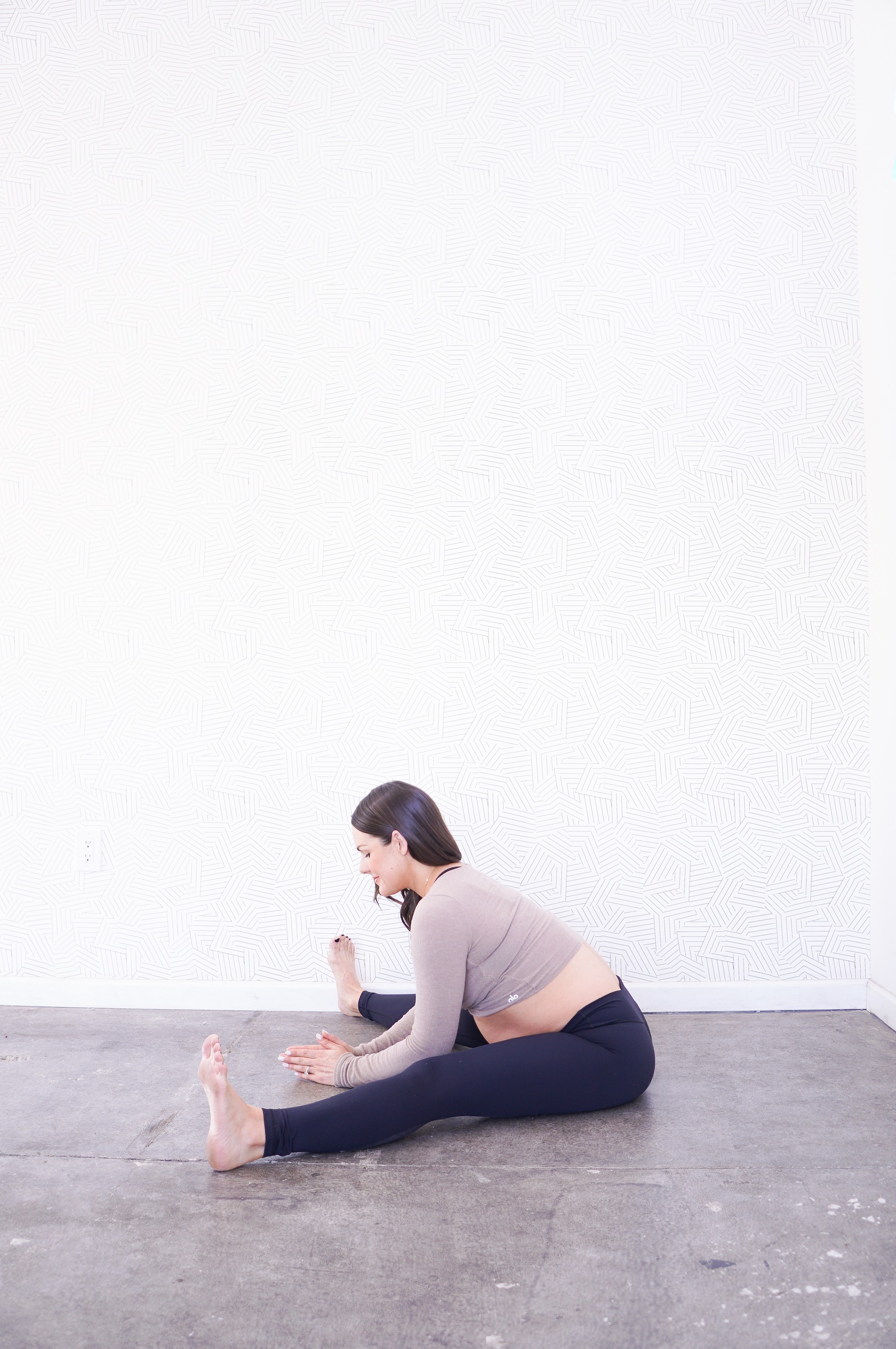Prenatal Yoga Forward Fold Modification