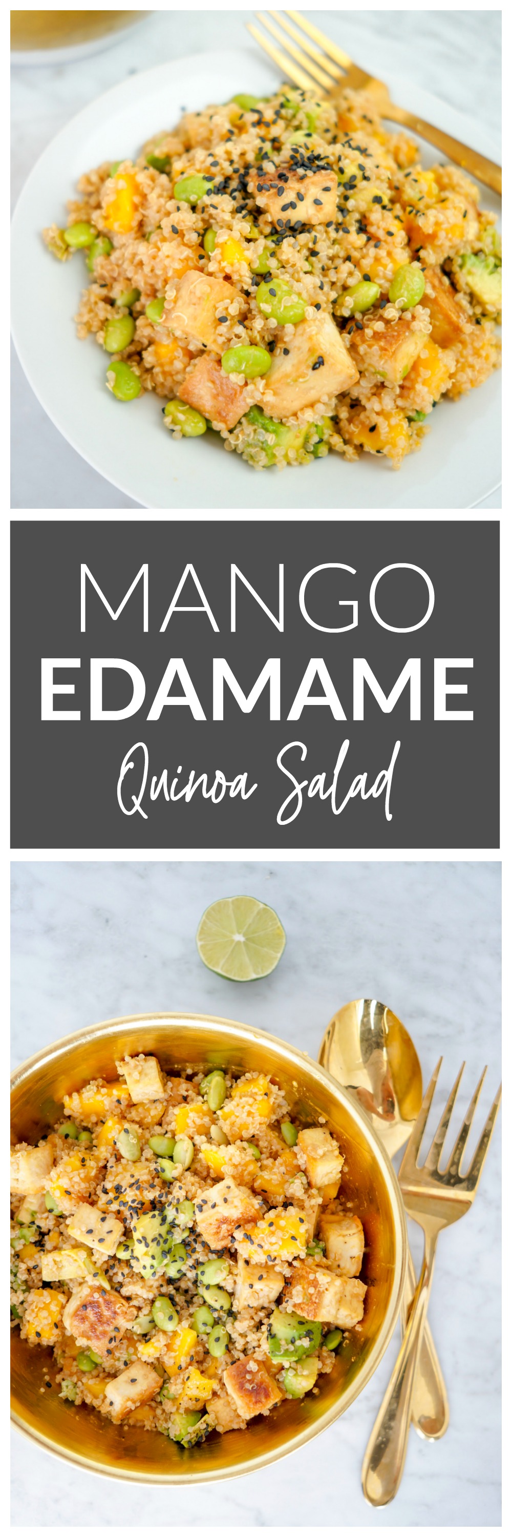 Mango Edamame Quinoa Salad - a tasty, healthy summer salad!