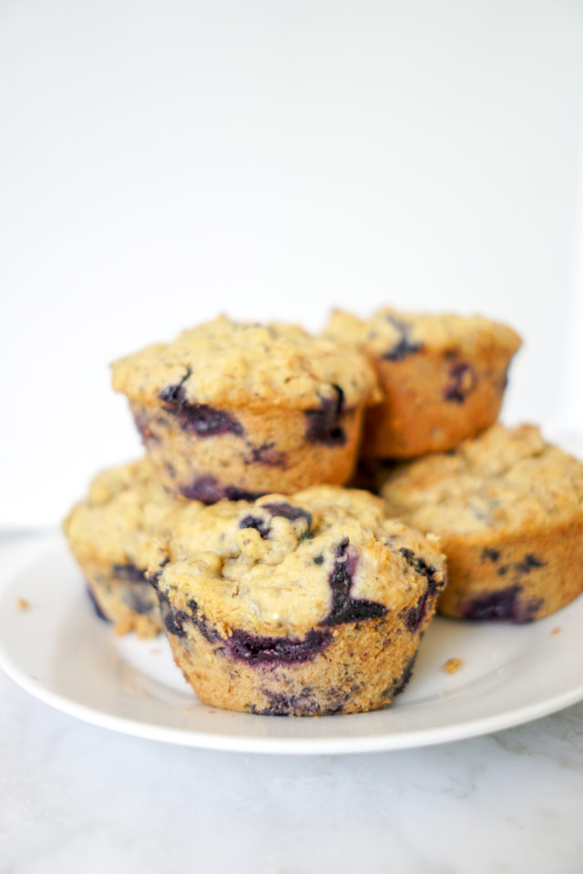 Vegan Blueberry Muffins Recipe easy + healthy! // Whitney E. RD