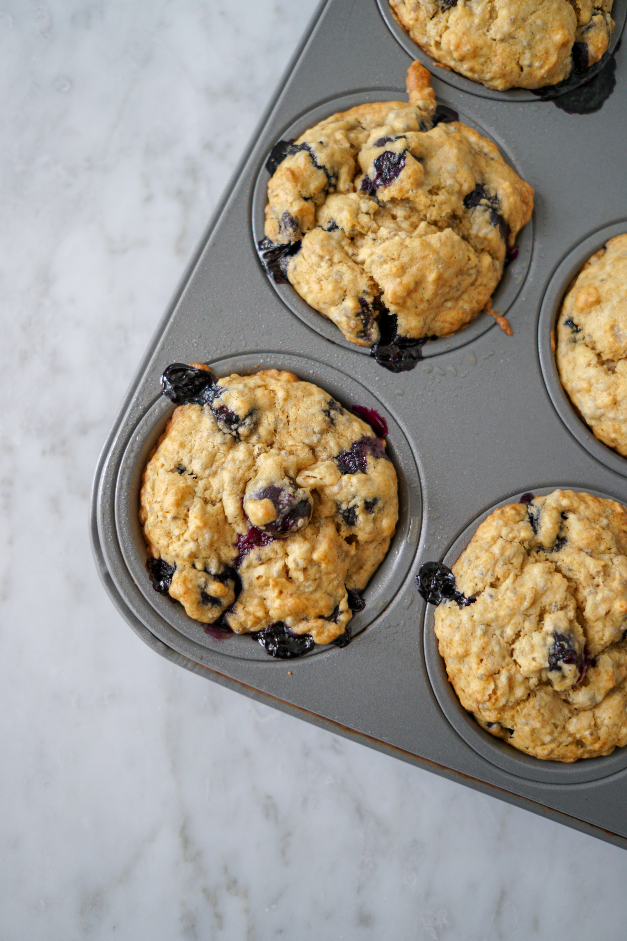 Whole Grain Vegan Blueberry Muffins Recipe