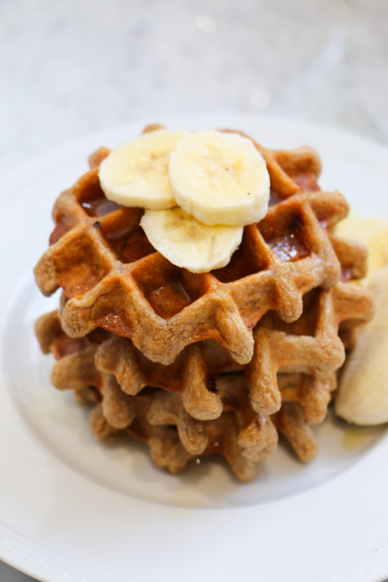 Vegan GlutenFree Waffles 8 simple ingredients! // Whitney E. RD