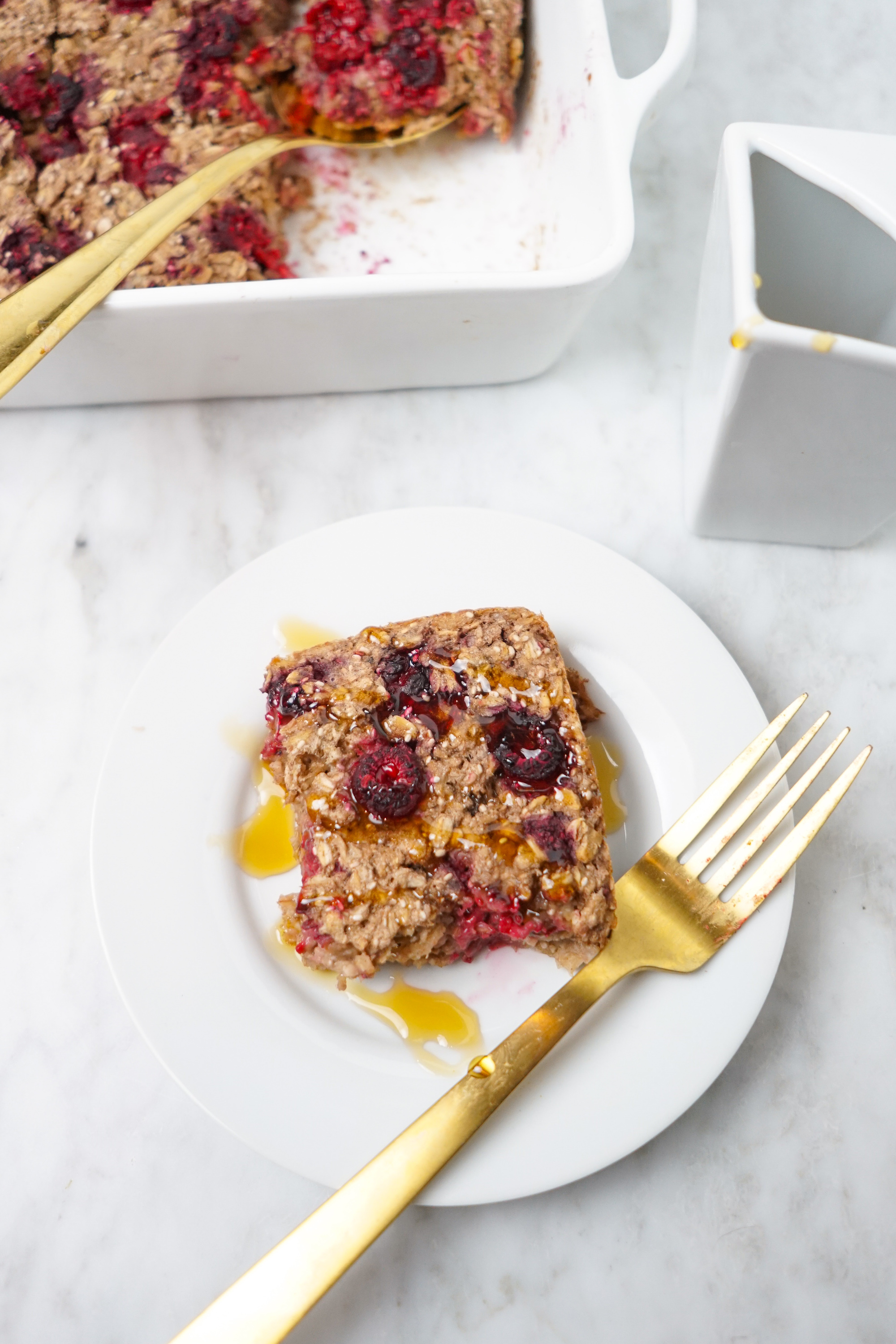 GlutenFree Raspberry Oatmeal Bake Recipe Whitney E. RD