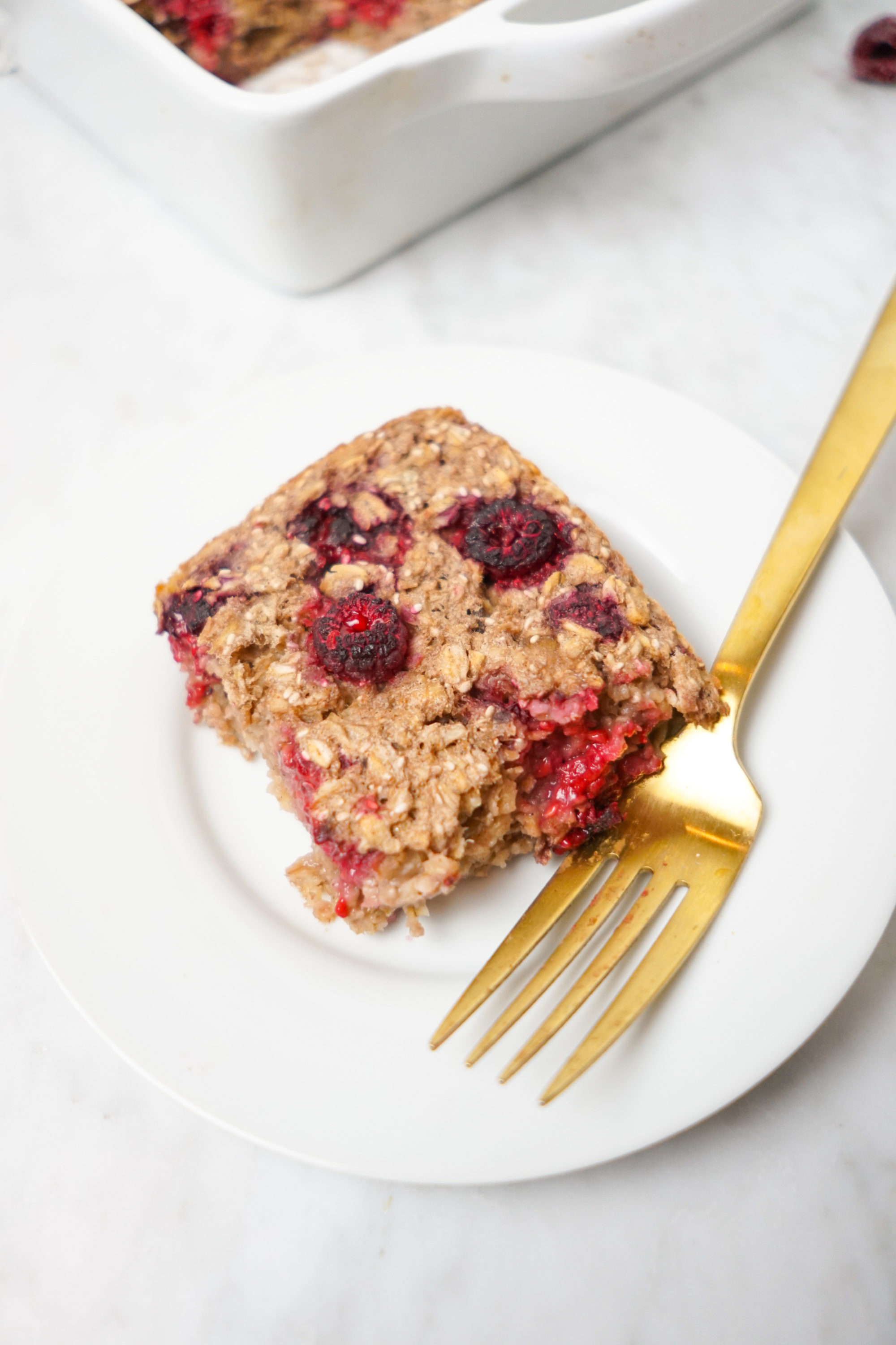 Raspberry Oatmeal Bake Vegan, GlutenFree Whitney E. RD