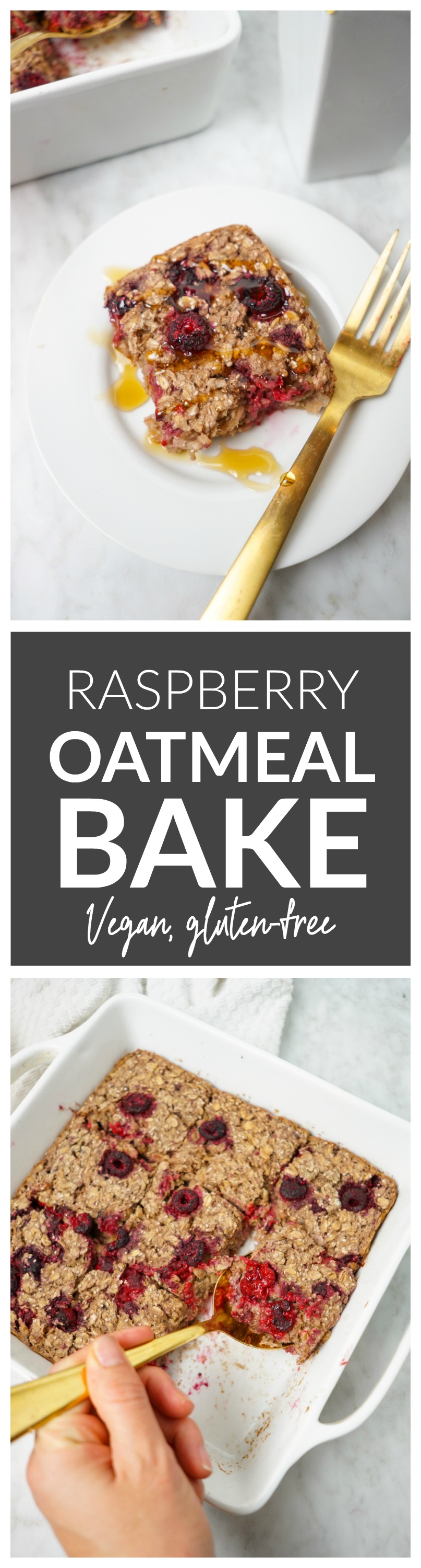 Raspberry Oatmeal Bake - vegan, gluten-free