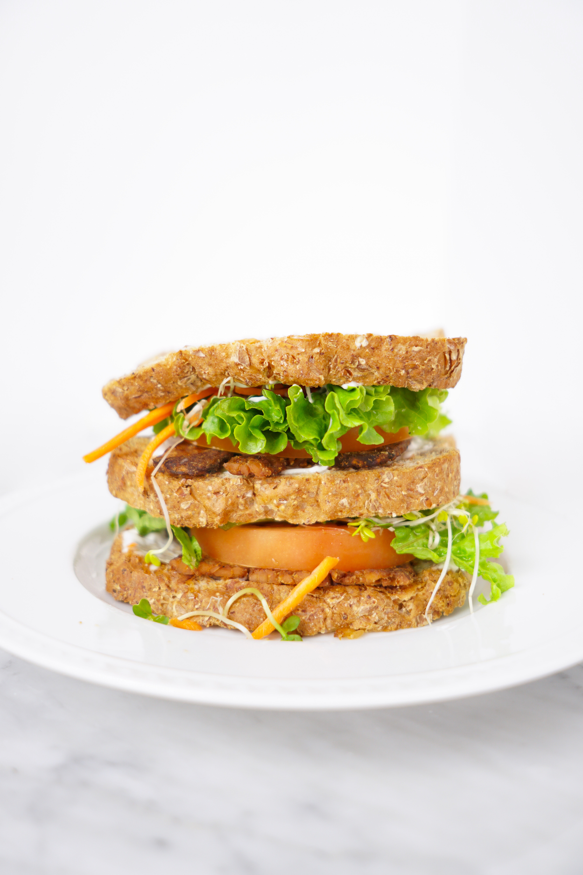TLT tempeh sandwich vegan swap