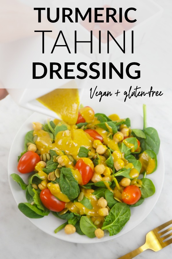 Easy Turmeric Tahini Salad Dressing