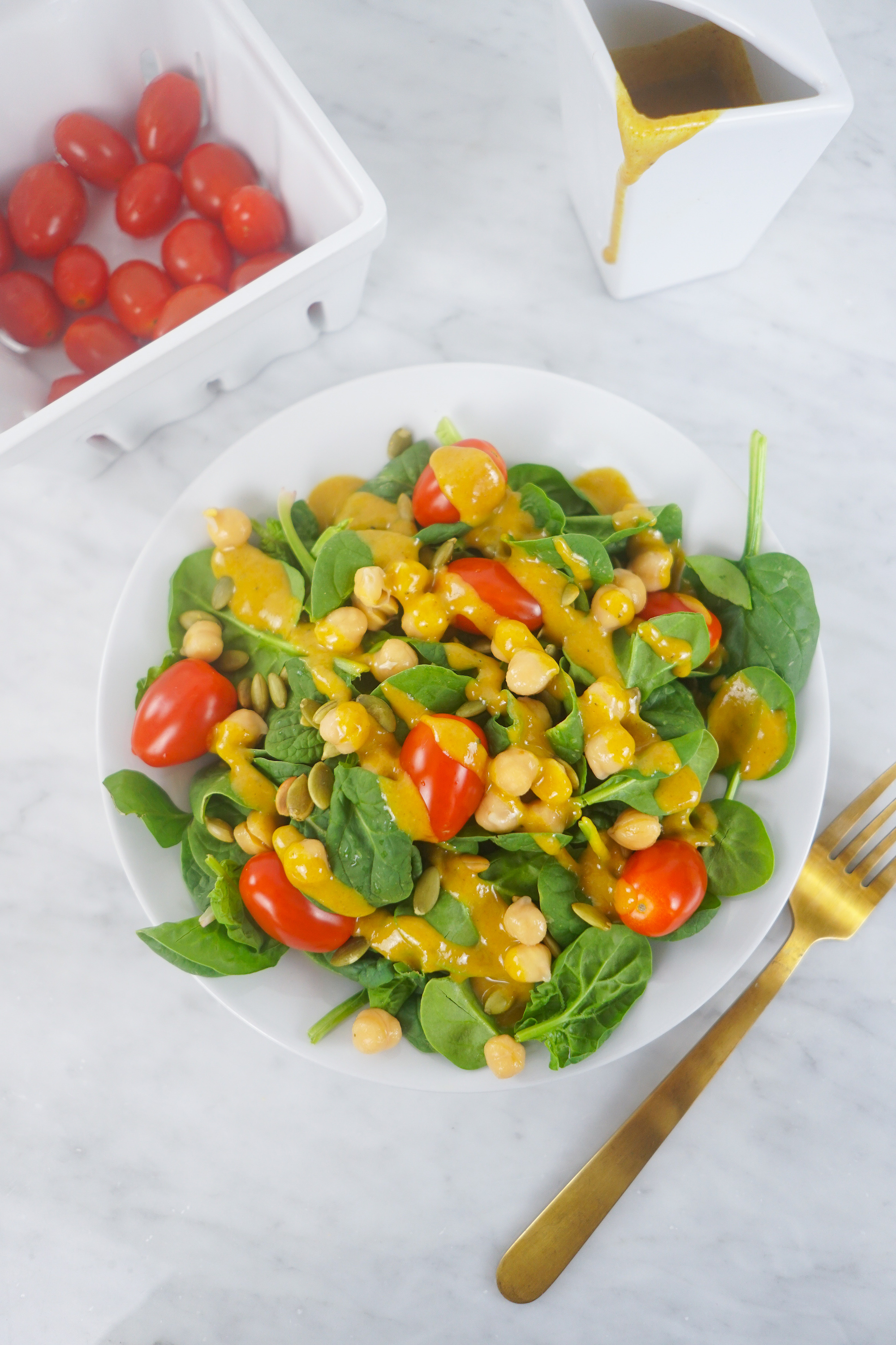 Turmeric Tahini Salad Dressing Whitney E. RD