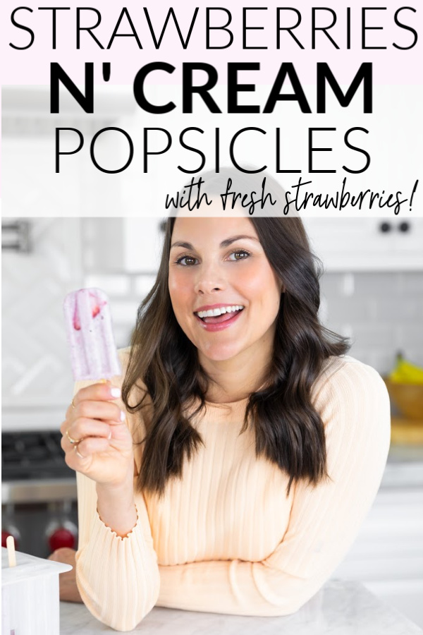 dairy free strawberries and cream popsicles