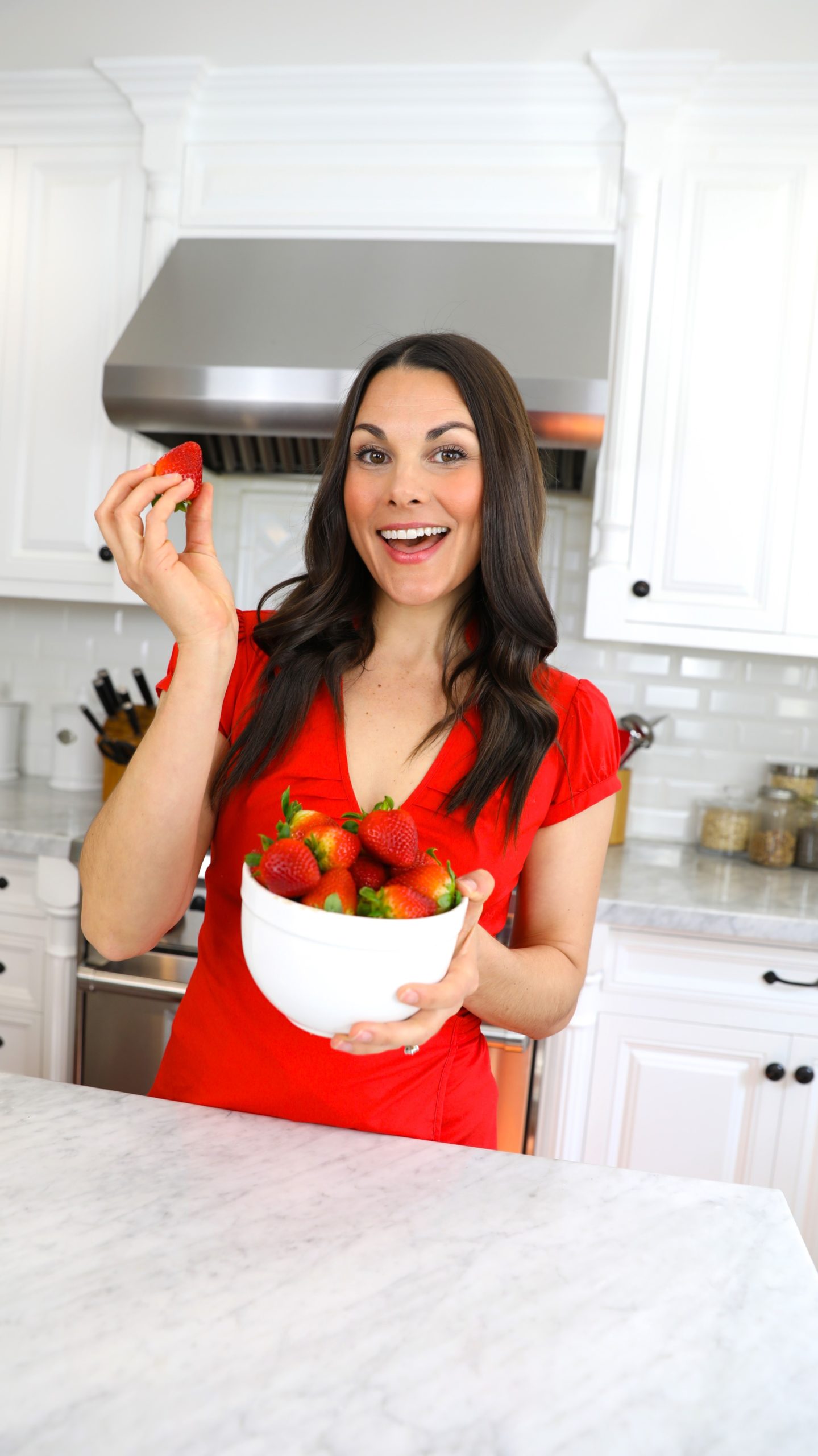 strawberry eating nutrient-density