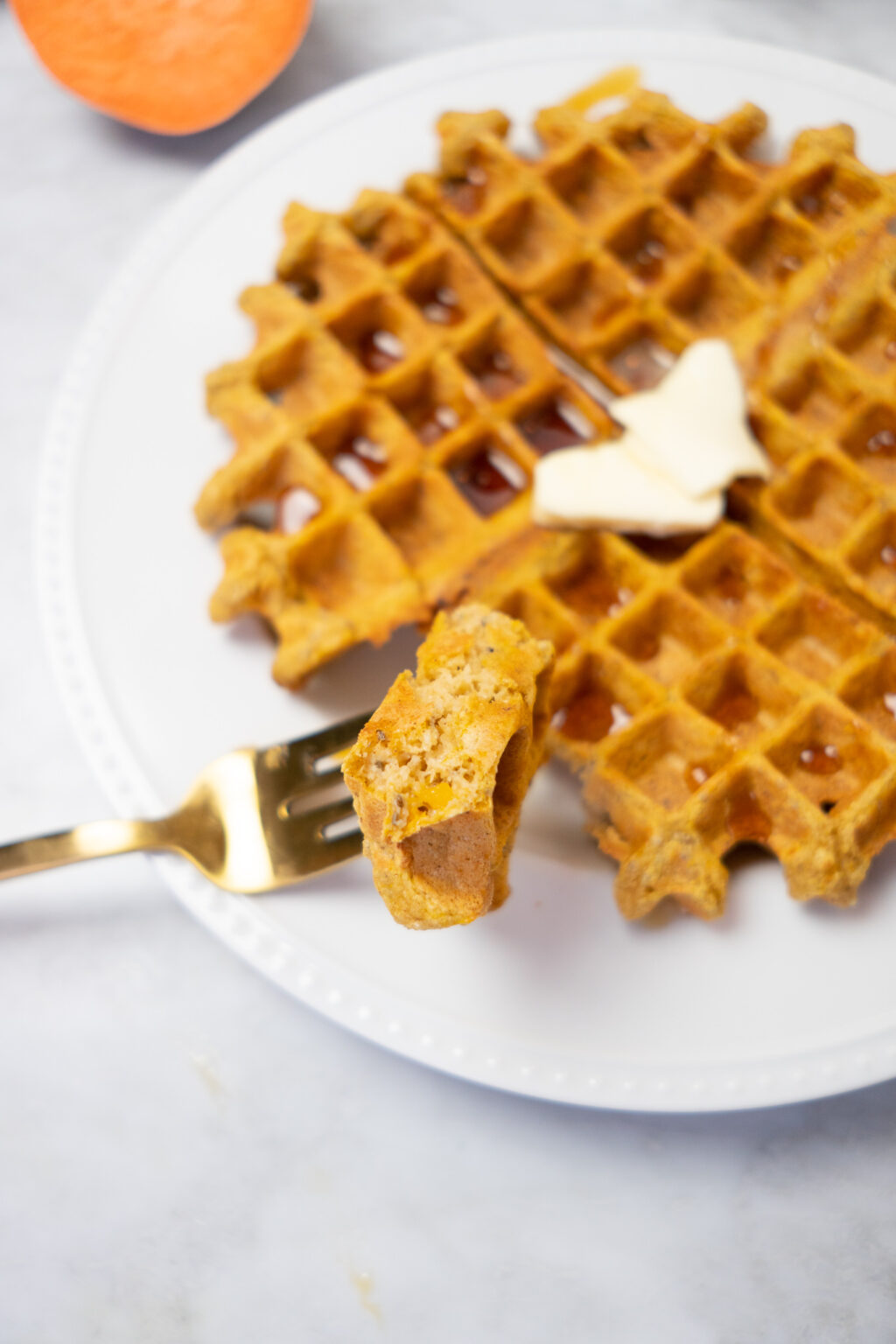 Vegan Sweet Potato Waffles Whitney E. RD