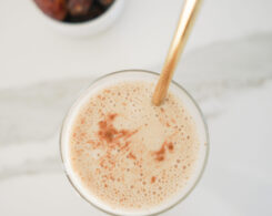 maple tahini date shake